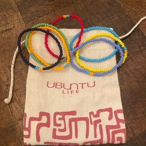 Ubuntu from Kenya set of 7 beaded stackable bracelets.